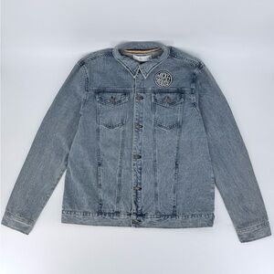 Disney Leader of the Club Mickey Denim Jacket L NWT Streetwear